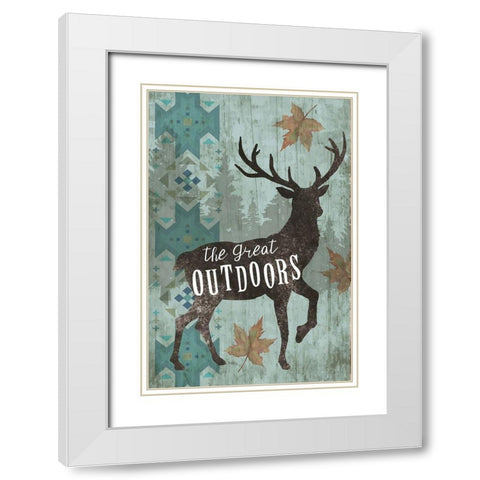 The Great Outdoors White Modern Wood Framed Art Print with Double Matting by ND Art