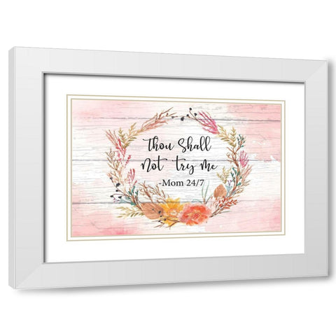 Try Me White Modern Wood Framed Art Print with Double Matting by ND Art