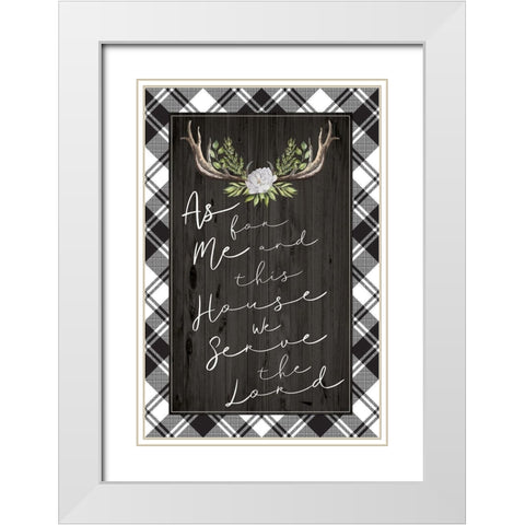 As For Me White Modern Wood Framed Art Print with Double Matting by ND Art