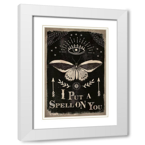 I Put a Spell on You White Modern Wood Framed Art Print with Double Matting by ND Art