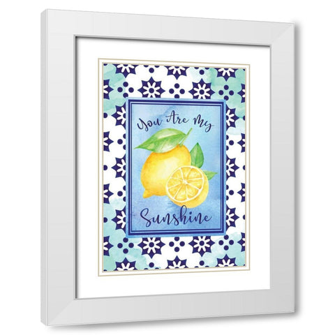 My Sunshine White Modern Wood Framed Art Print with Double Matting by ND Art