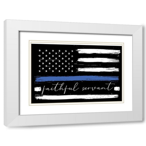 Faithful Servant White Modern Wood Framed Art Print with Double Matting by ND Art