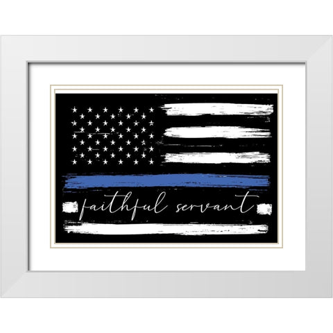 Faithful Servant White Modern Wood Framed Art Print with Double Matting by ND Art