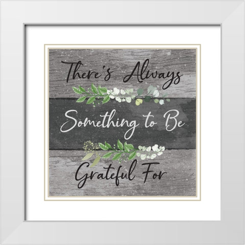 Grateful White Modern Wood Framed Art Print with Double Matting by ND Art