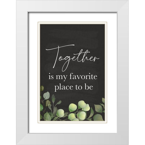 Favorite Place White Modern Wood Framed Art Print with Double Matting by ND Art