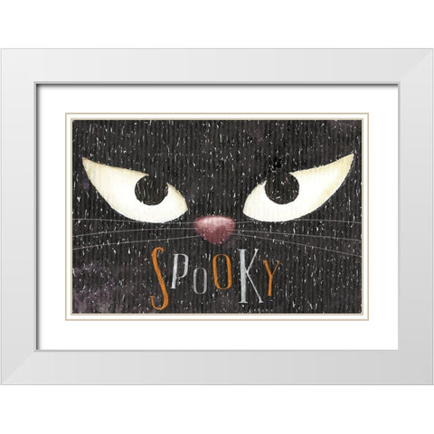 Spooky White Modern Wood Framed Art Print with Double Matting by ND Art