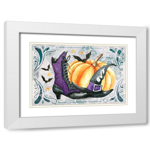Witchy Shoes White Modern Wood Framed Art Print with Double Matting by ND Art