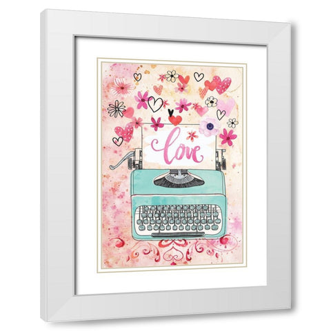 My Type White Modern Wood Framed Art Print with Double Matting by ND Art