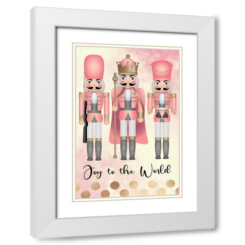 Joy to the World White Modern Wood Framed Art Print with Double Matting by ND Art
