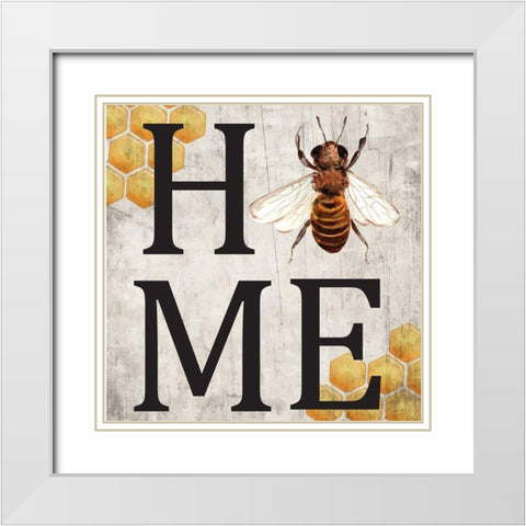 Home Sweet Home White Modern Wood Framed Art Print with Double Matting by ND Art
