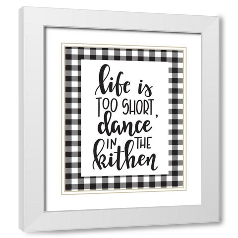 Dance in the Kitchen White Modern Wood Framed Art Print with Double Matting by ND Art