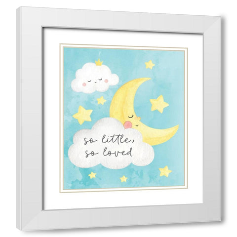 So Loved White Modern Wood Framed Art Print with Double Matting by ND Art