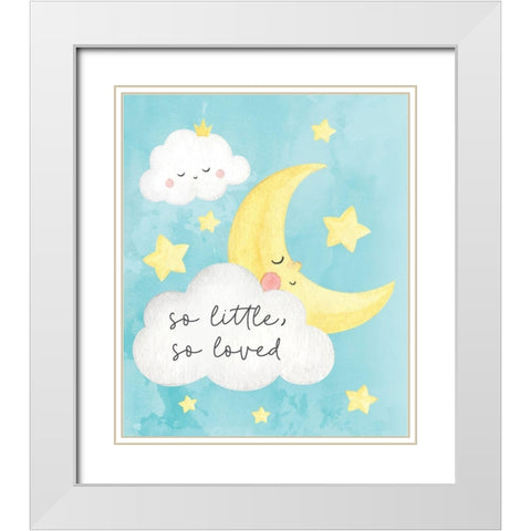 So Loved White Modern Wood Framed Art Print with Double Matting by ND Art