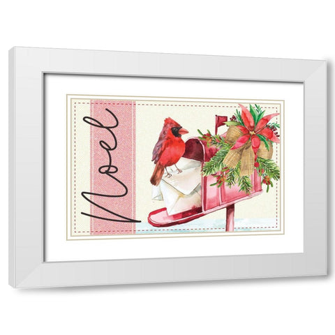 Noel White Modern Wood Framed Art Print with Double Matting by ND Art