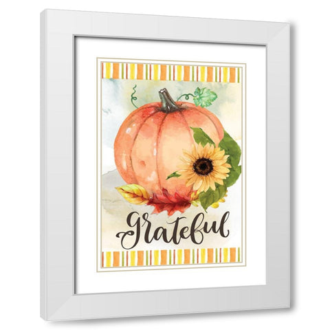 Grateful White Modern Wood Framed Art Print with Double Matting by ND Art