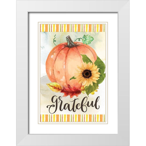 Grateful White Modern Wood Framed Art Print with Double Matting by ND Art