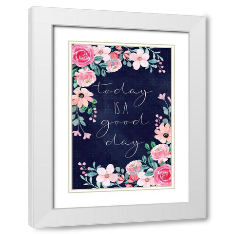 A Good Day White Modern Wood Framed Art Print with Double Matting by ND Art