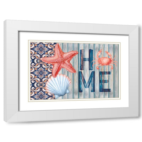 Home White Modern Wood Framed Art Print with Double Matting by ND Art