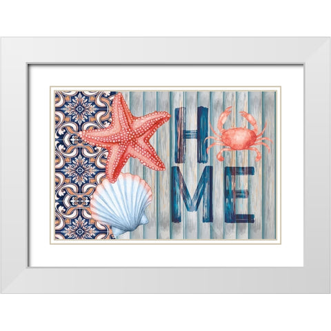 Home White Modern Wood Framed Art Print with Double Matting by ND Art