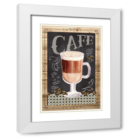 CafÃ© White Modern Wood Framed Art Print with Double Matting by ND Art