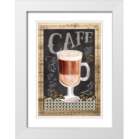 CafÃ© White Modern Wood Framed Art Print with Double Matting by ND Art