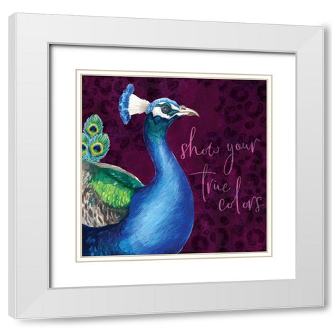 True Colors White Modern Wood Framed Art Print with Double Matting by ND Art