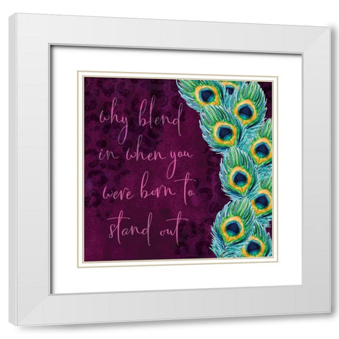 Stand Out White Modern Wood Framed Art Print with Double Matting by ND Art