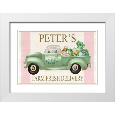 Peters Farm Delivery White Modern Wood Framed Art Print with Double Matting by ND Art