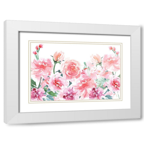Blush White Modern Wood Framed Art Print with Double Matting by ND Art