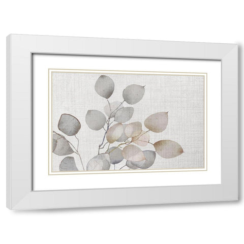 Gray Greenery III White Modern Wood Framed Art Print with Double Matting by ND Art
