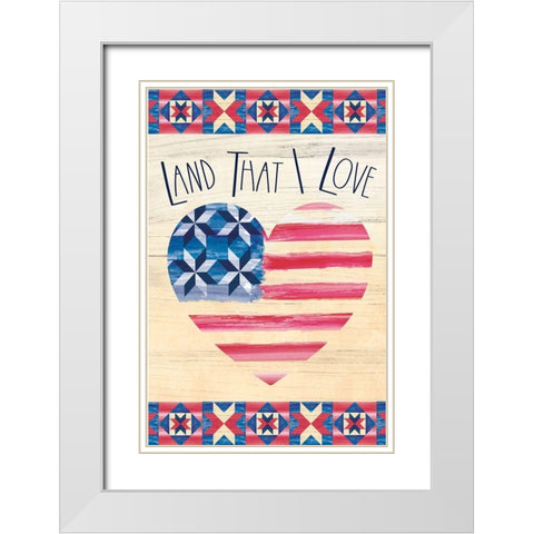 Heart of America White Modern Wood Framed Art Print with Double Matting by ND Art