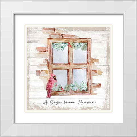 Heaven Sent White Modern Wood Framed Art Print with Double Matting by ND Art