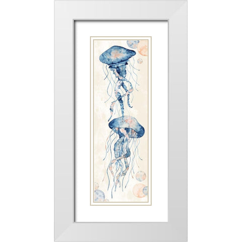 Jellyfish White Modern Wood Framed Art Print with Double Matting by ND Art