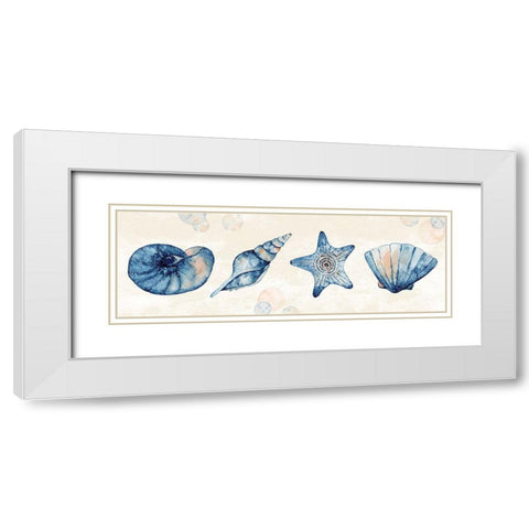 Ocean Blue II White Modern Wood Framed Art Print with Double Matting by ND Art