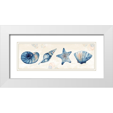 Ocean Blue II White Modern Wood Framed Art Print with Double Matting by ND Art