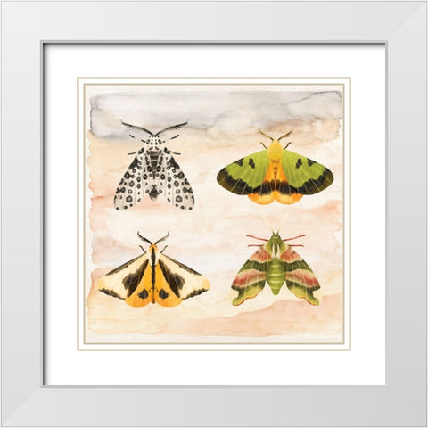 Little Wings White Modern Wood Framed Art Print with Double Matting by ND Art