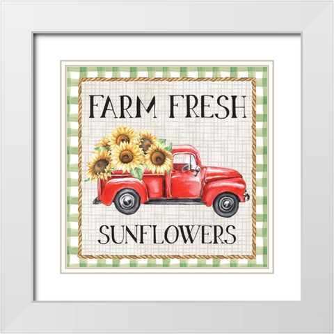 Farm Fresh White Modern Wood Framed Art Print with Double Matting by ND Art