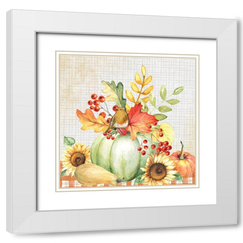 Fall Still Life White Modern Wood Framed Art Print with Double Matting by ND Art