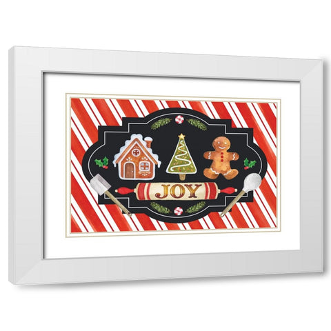 Joy White Modern Wood Framed Art Print with Double Matting by ND Art