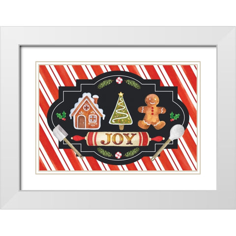 Joy White Modern Wood Framed Art Print with Double Matting by ND Art