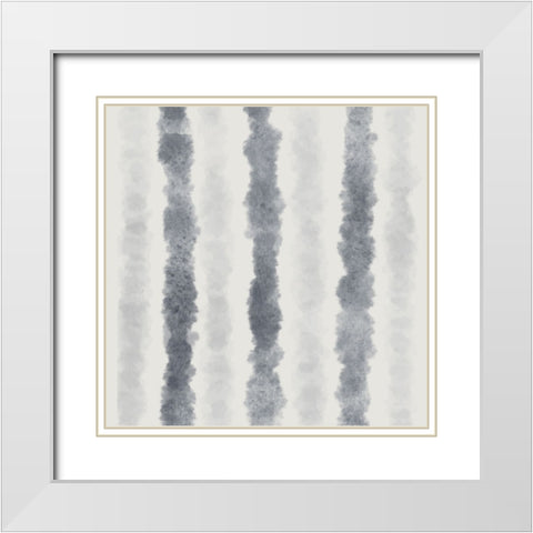 Tie Dye Pattern White Modern Wood Framed Art Print with Double Matting by ND Art