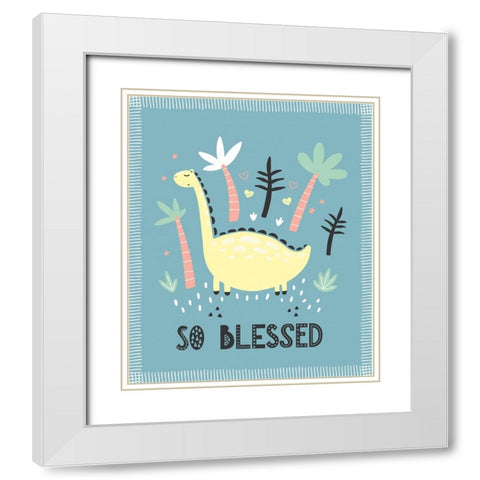 So Blessed White Modern Wood Framed Art Print with Double Matting by ND Art