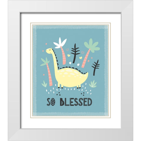 So Blessed White Modern Wood Framed Art Print with Double Matting by ND Art
