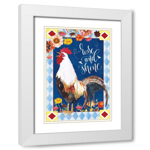 Rise and Shine White Modern Wood Framed Art Print with Double Matting by ND Art