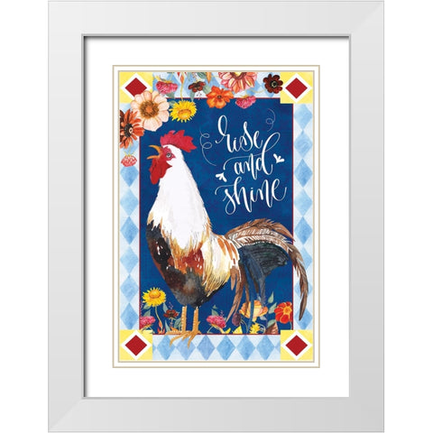 Rise and Shine White Modern Wood Framed Art Print with Double Matting by ND Art