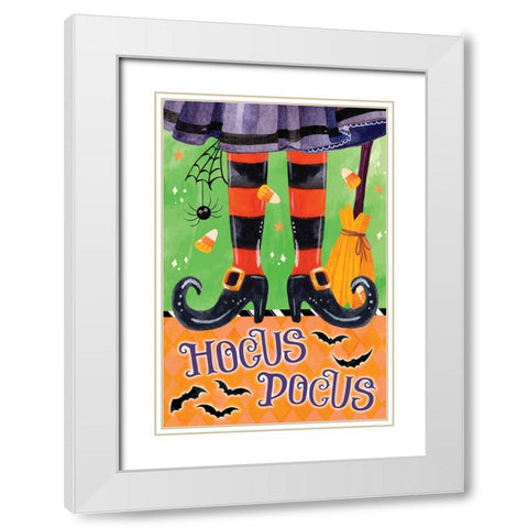 Witchy Hocus Pocus White Modern Wood Framed Art Print with Double Matting by ND Art