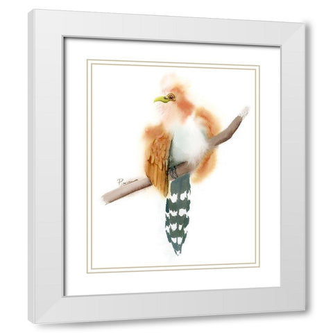 Stripe Tail White Modern Wood Framed Art Print with Double Matting by Shefranov, Olga