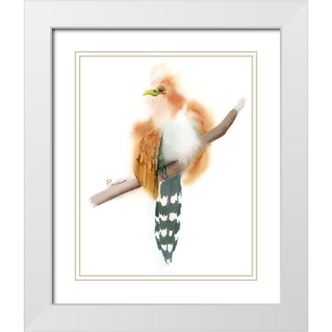 Stripe Tail White Modern Wood Framed Art Print with Double Matting by Shefranov, Olga