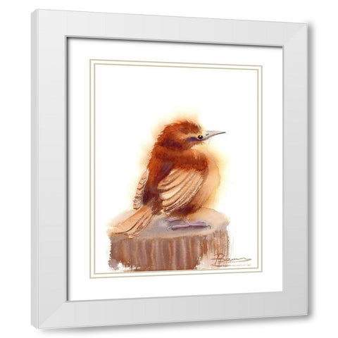 Rusty White Modern Wood Framed Art Print with Double Matting by Shefranov, Olga