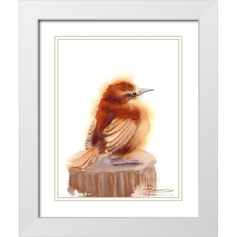 Rusty White Modern Wood Framed Art Print with Double Matting by Shefranov, Olga